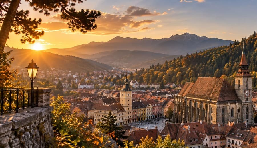 Brașov: Biserica Neagră și centrul vechi săsesc, sub Tâmpa